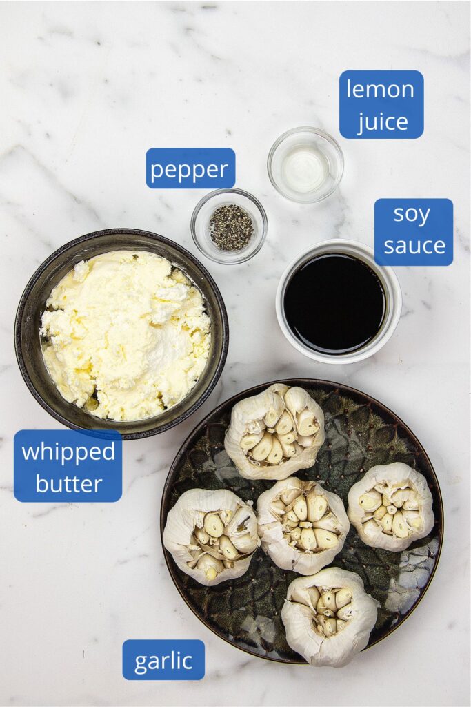 Benihana Garlic Butter - whipped butter, garlic, pepper, soy sauce, lemon juice
