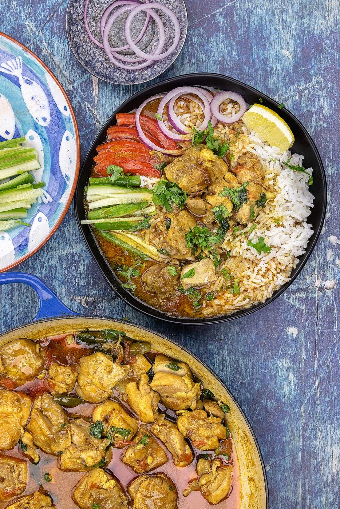Chicken-with-Coconut-Curry-on-Rice