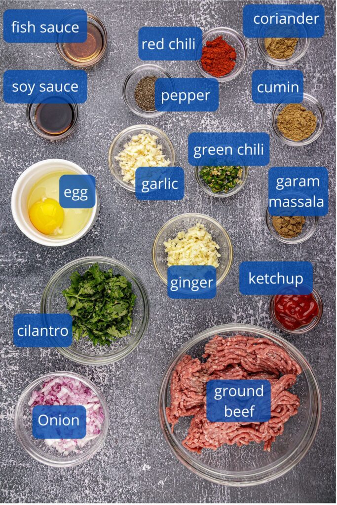Beef Seekh Kabab Ingredients