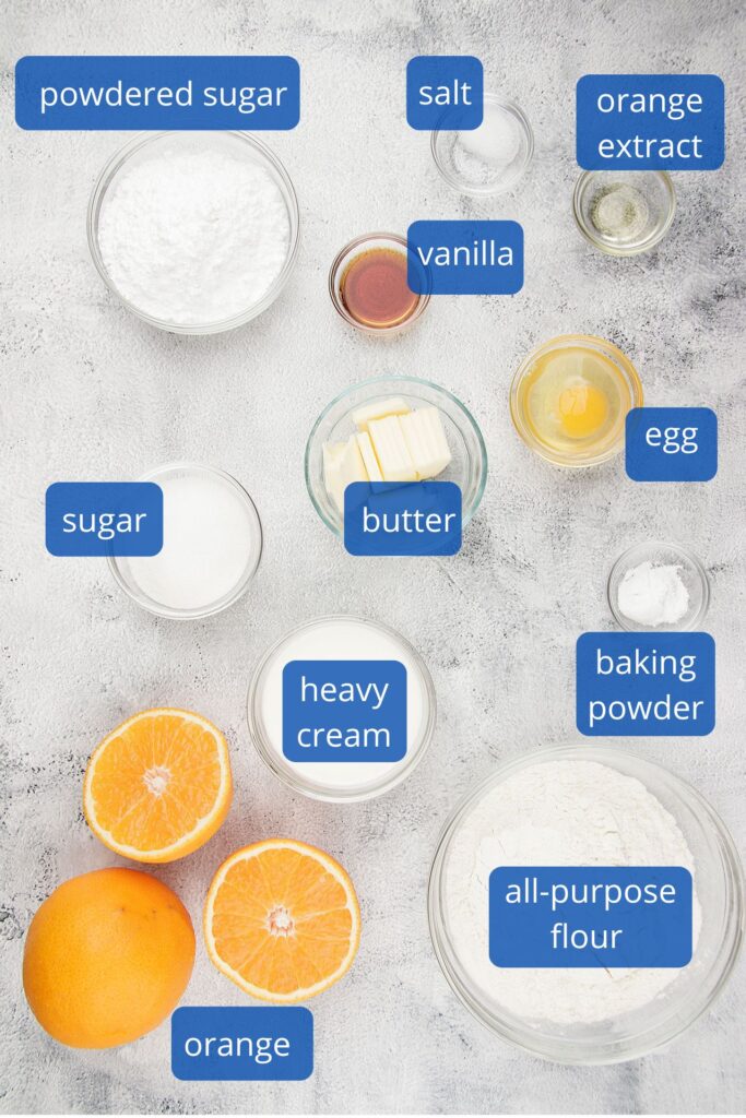 Ingredients for Orange Scone