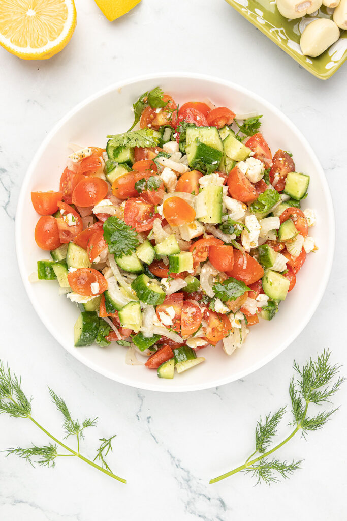 Greek Salad with Mediterranean Dressing