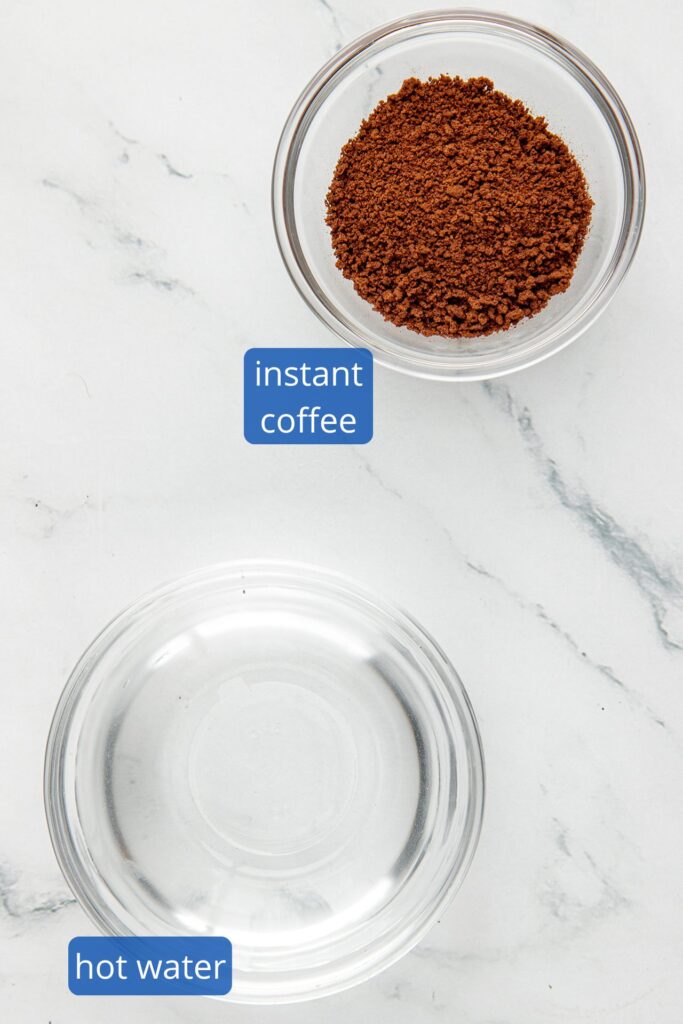 Instant Coffee Espresso - Ingredients - instant coffee and hot water
